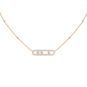         Roségold, Halsschmuck, Messika Move Classique Pavé Halskette 03994-PG