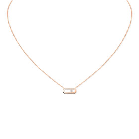 Roségold, Halsschmuck, Messika Move Uno Halskette 14613-PG