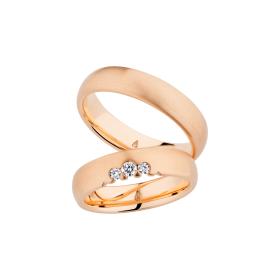 Ringe, Roségold, Christian Bauer Trauring-Set 0243685-0280163