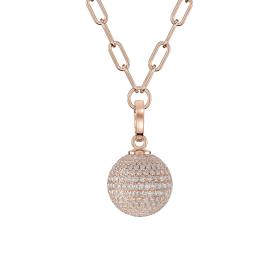 Roségold, Halsschmuck, Chopard Happy Diamonds Planet Anhänger mit Halskette 79A619-5901