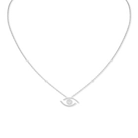         Weißgold, Halsschmuck, Messika Lucky Eye Halskette 07524-WG