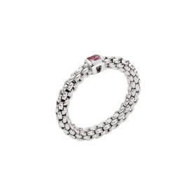 Weißgold, Ringe, FOPE Souls Flex'it Ring mit Saphir 09E08AX_B3_B_XBX_0XS