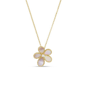         Gelbgold, Halsschmuck, Roberto Coin Jasmine Anhänger mit Halskette  ADV777CL3646_Y