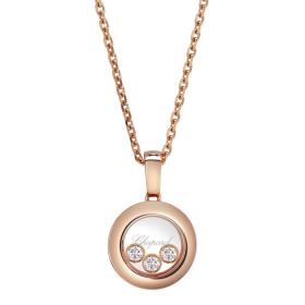 Roségold, Halsschmuck, Chopard Happy Diamonds Icons Halskette mit Anhänger 79A018-5001