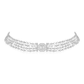Weißgold, Halsschmuck, Messika D-Vibes mehrreihiger Choker 12434-WG