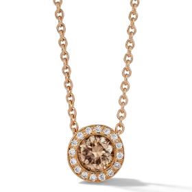 Rotgold, Halsschmuck, Hans D. Krieger Fancy Colour Anhänger mit Kette 111.0933.18.4