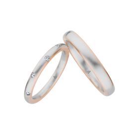 Ringe, Rotgold, Christian Bauer Trauring-Set 0245476-0274642