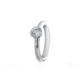Weißgold, Ringe, Heinz Mayer Solitairring 0.25 ct. E3077-78I