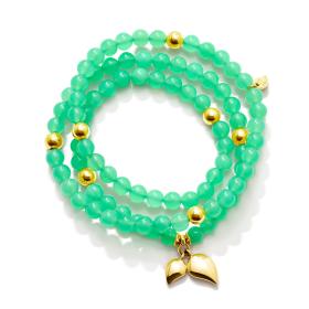 Gelbgold, Armschmuck, Tamara Comolli INDIA Armband medium Chrysoprase B-IND-Chry-3-m-yg