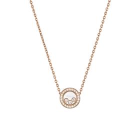 Roségold, Halsschmuck, Chopard Happy Diamonds Icons Halskette 81A018-5201