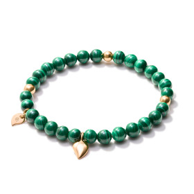 Roségold, Armschmuck, Tamara Comolli INDIA Armband mit Malachite Large, Ref: B-IND-Mal-1-l-rg