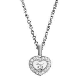 Weißgold, Halsschmuck, Chopard Happy Diamonds Icons Halskette mit Anhänger 79A054-1201