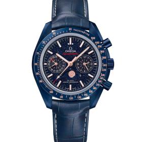 Omega Speedmaster Moonwatch Co-Axial Master Chronometer Moonphase Chronograph Blue Side of the Moon 304.93.44.52.03.002