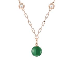 Roségold, Halsschmuck, Chopard Happy Diamonds Planet Anhänger mit Halskette 79A619-5101