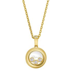 Gelbgold, Halsschmuck, Chopard Happy Diamonds Icons Halskette mit Anhänger 79A018-0001