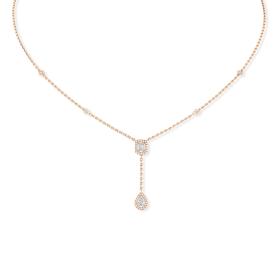 Roségold, Halsschmuck, Messika My Twin Tie Halskette 06693-PG