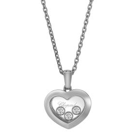 Weißgold, Halsschmuck, Chopard Happy Diamonds Icons Halskette mit Anhänger 79A611-1001