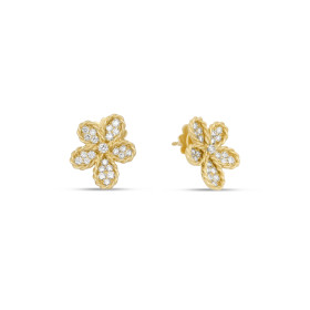 Gelbgold, Ohrringe, Roberto Coin Jasmine Ohrstecker ADR777EA3725_Y