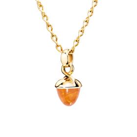Gelbgold, Halsschmuck, Tamara Comolli MIKADO Anhänger Bouquet Mandarin Granat P-MB-Man-yg