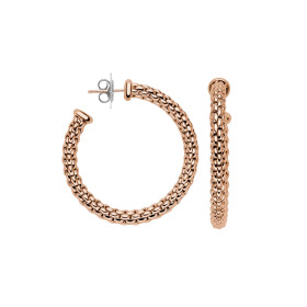 Roségold, Ohrringe, FOPE Essentials Creolen, Ref: 02E06OX_XX_R_XXX_000