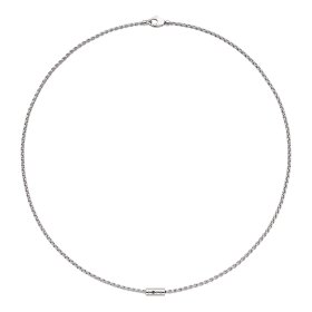 Weißgold, Halsschmuck, FOPE Aria Halskette mit einem schwarzen Brillanten 89103CX_BN_B_XBX_037