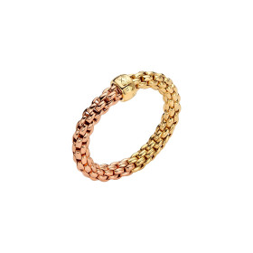 Gelbgold & Roségold, Ringe, FOPE Essentials zweifarbiger Flex'it Ring mit rundem Halskettengeflecht 06E08AX_XX_3_XGX_0XS