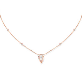 Roségold, Halsschmuck, Messika Fiery Diamantkette, Ref: 12611-PG