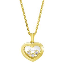 Gelbgold, Halsschmuck, Chopard Happy Diamonds Icons Halskette mit Anhänger 79A611-0001