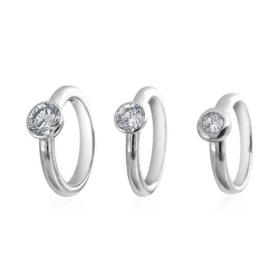 Weißgold, Ringe, Heinz Mayer Solitairring 0.10ct. E3075-76I