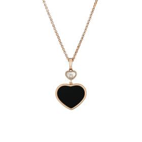 Roségold, Halsschmuck, Chopard Happy Hearts Kette mit Anhänger 797482-5201