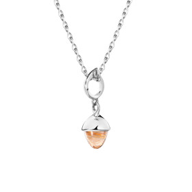 Weißgold, Halsschmuck, Tamara Comolli MIKADO Flamenco Anhänger mit Rutilquarz P-MFL-RutQuR-wg