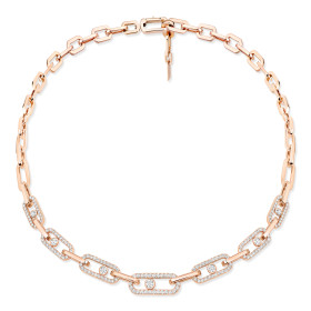         Roségold, Halsschmuck, Messika Move Link Halskette 14042-PG
