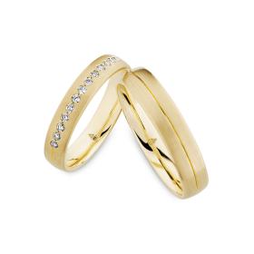 Ringe, Gelbgold, Christian Bauer Trauring-Set 0247071-0274623