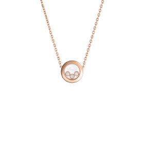 Roségold, Halsschmuck, Chopard Happy Diamonds Icons Halskette 81A018-5001