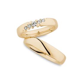 Ringe, Gelbgold, Christian Bauer Trauring-Set 0244787-0280165