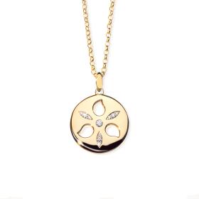Gelbgold, Halsschmuck, Tamara Comolli SAND DOLLAR Anhänger medium P-SD-m-yg