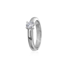 Weißgold, Ringe, Heinz Mayer Solitairring 0.10 ct. E3087