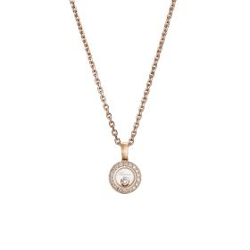 Roségold, Halsschmuck, Chopard Happy Diamonds Icons Anhänger mit Halskette 79A017-5201