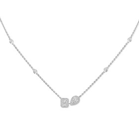 Weißgold, Halsschmuck, Messika My Twin Toi & Moi Halskette 14534-WG