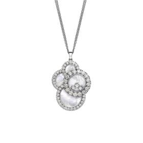 Weißgold, Halsschmuck, Chopard Happy Dreams Anhänger mit Kette Mother of Pearl 799882-1001