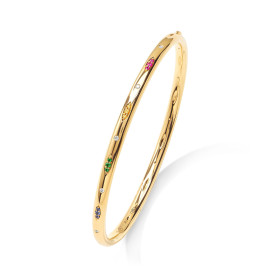 Gelbgold, Armschmuck, Tamara Comolli SIGNATURE Armspange mit Pavé 'Candy', Ref: BA-SIG-CanP-17-yg