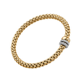         Gelbgold, Armschmuck, FOPE Solo Flex'it Armband 62506BX_PB_G_BBG_00S