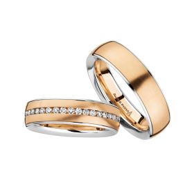 Roségold, Ringe, Christian Bauer Trauring-Set 0246824-0274161