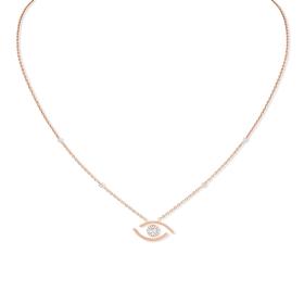 Halsschmuck, Roségold, Messika Lucky Eye Halskette 07524-PG