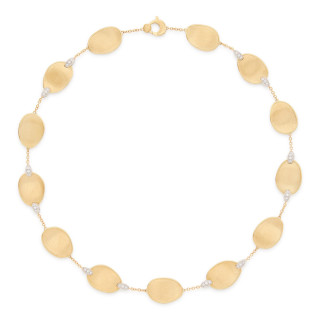 Gelbgold, Halsschmuck, Marco Bicego Lunaria Diamonds Halskette, Ref: CB2099 B YW