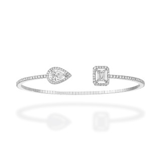 Weißgold, Armschmuck, Messika My Twin Skinny X2 Armreif, Ref: 06492-WG
