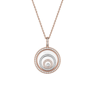 Weißgold, Halsschmuck, Chopard Happy Spirit Anhänger mit Halskette, Ref: 798231-9003