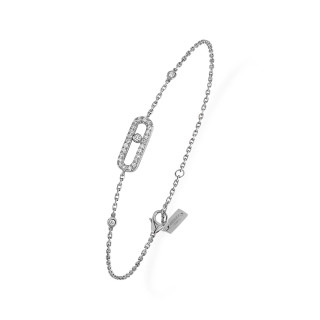 Weißgold, Armschmuck, Messika Move Uno Pavé Armband, Ref: 04706-WG