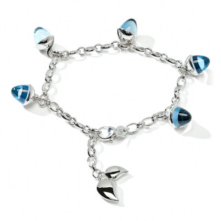 Weißgold, Armschmuck, Tamara Comolli MIKADO Flamenco Charm Armband 'Sky', Ref: B-MFL-Ch-Sky-wg