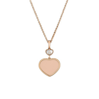 Roségold, Halsschmuck, Chopard Happy Hearts Anhänger mit Halskette, Ref: 797482-5601